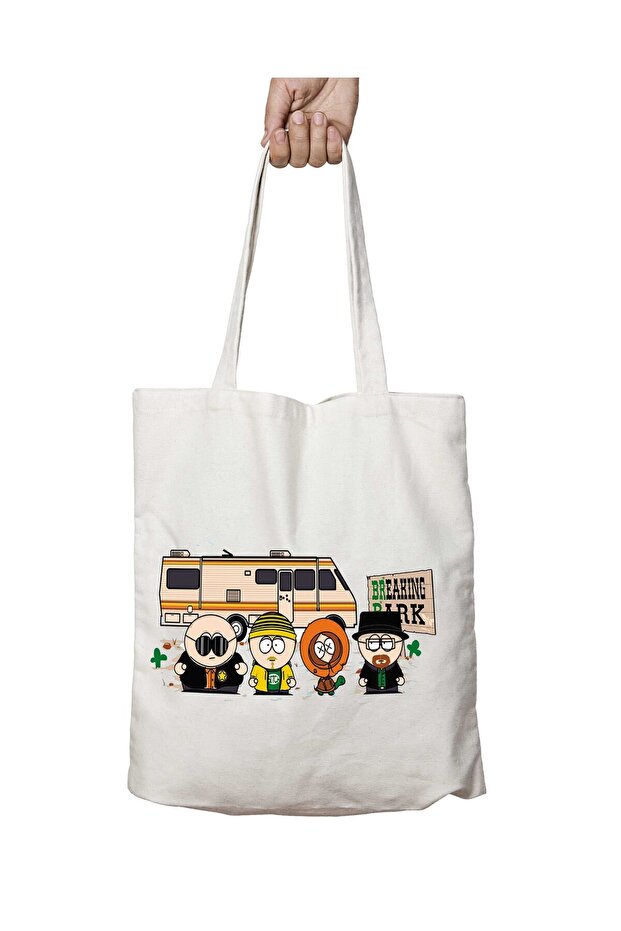 Bad South Kyle Heisenberg Cartman Two Sides Permanent Washable School Beach Shoulder Tote Bag