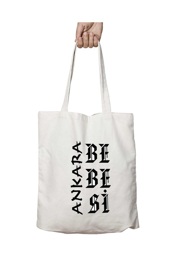 Ankara Be Be Si̇ Two-Sided Washable School Beach Shoulder Cloth Bag