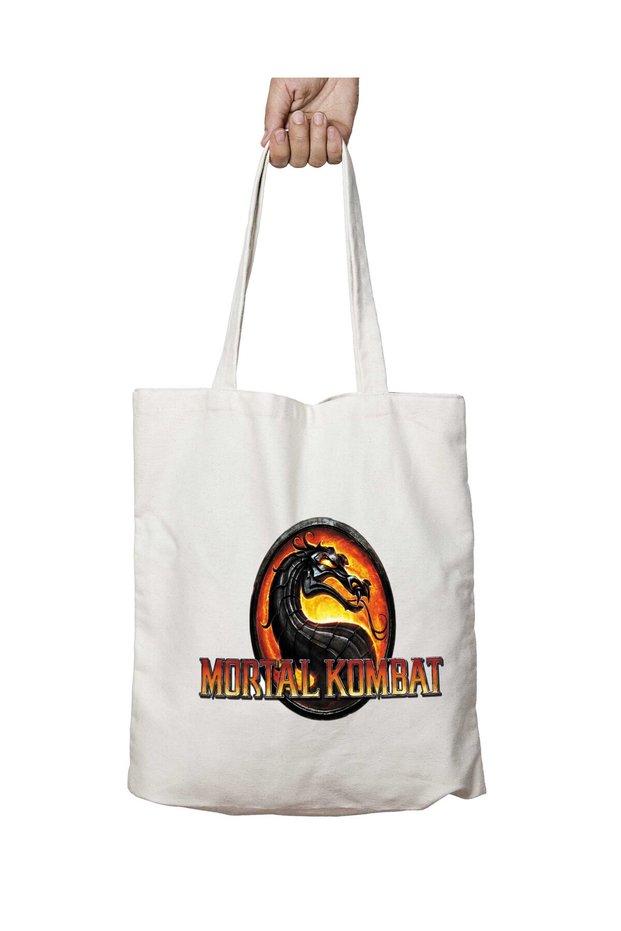 Mortal Kombat Two Sides Permanent Washable School Beach Shoulder Cloth Bag