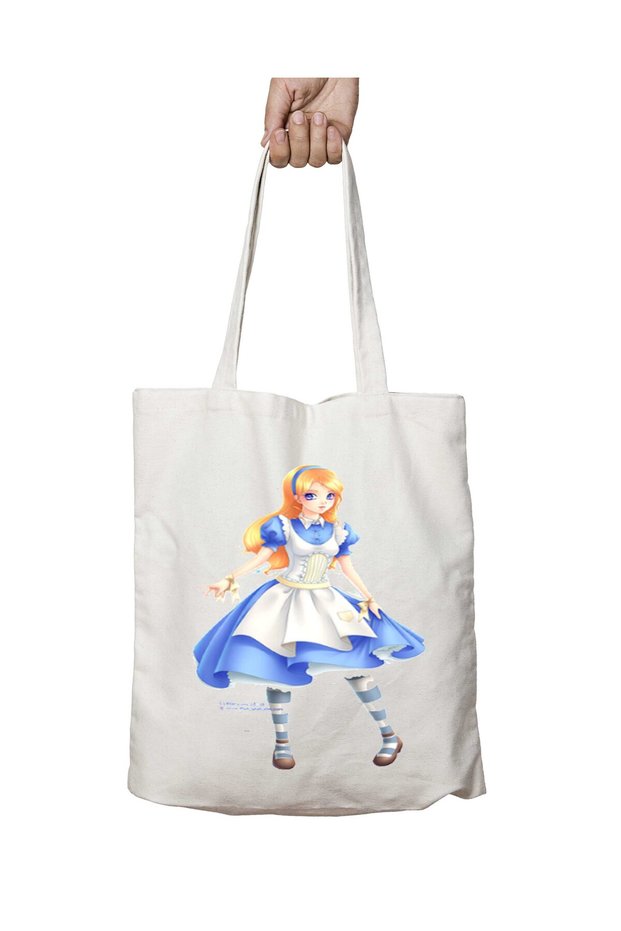 Alice-Png-Pic Two-Sided Washable School Beach Shoulder Tote Bag