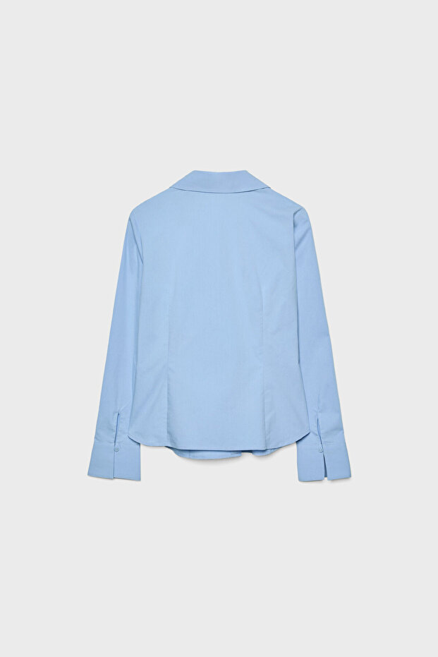 Vücuda oturan basic gömlek - 6