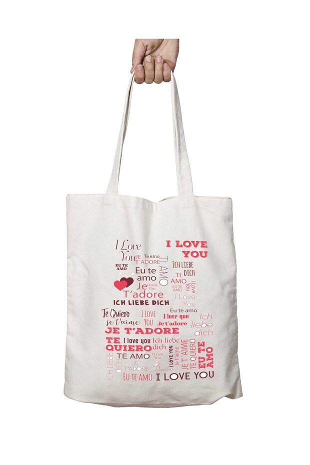 Valentine's Day 9 Valentine's Day Two Sides Permanent Washable School Beach Shoulder Tote Bag