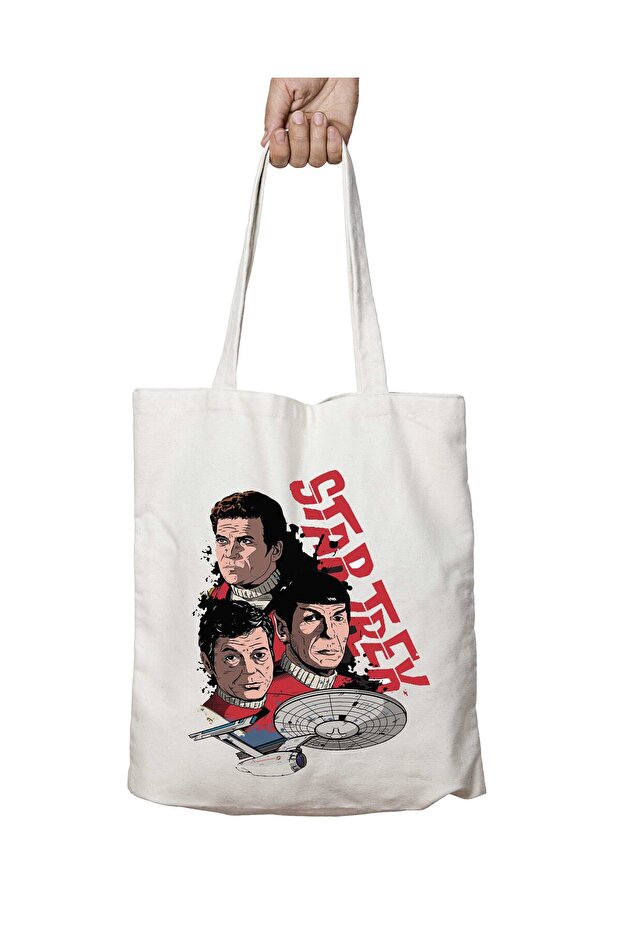Star Trek Comic Tribute Two Sides Permanent Washable School Beach Shoulder Cloth Bag