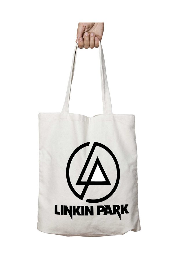 Linkin Park Logo Two Sides Permanent Washable School Beach Shoulder Cloth Bag
