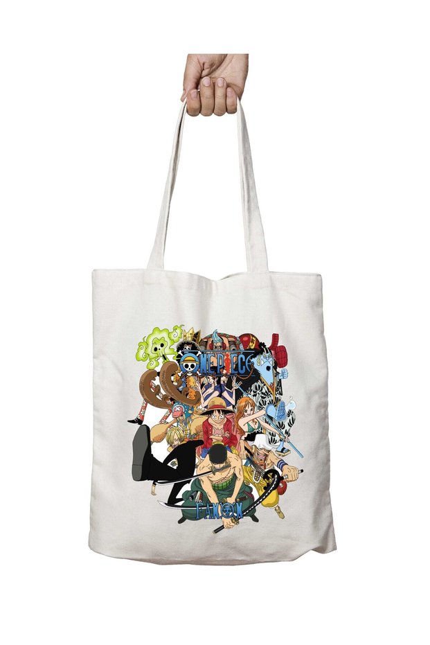 One Piece Monkey Luffy Adventure Two Sides Permanent Washable School Beach Shoulder Tote Bag
