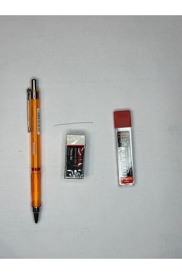 Visuclick Versatil Kalem 3’lü Okul Seti, Uçlu Kalem 0.7 mm, 0.7 Uç 2B, Silgi Hediye - 3