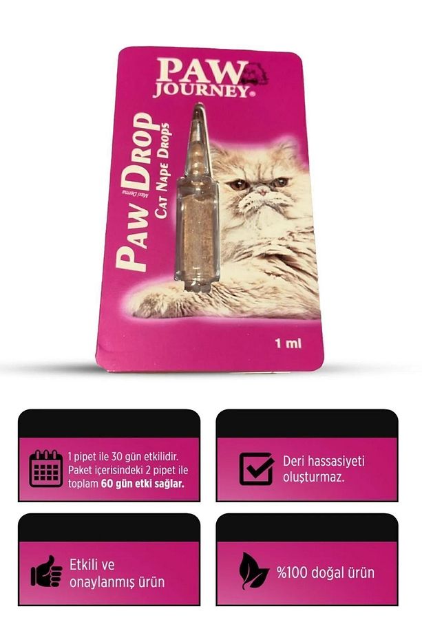 Kedi Dış Parazit ve Deri Bakımı Damlası Yağı (12 Adet) - 3