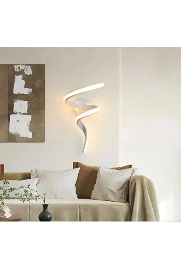 تصميم ديكور حديث وميض أبيض LED جدار الشمعدان قاعة (غير تعمل بالبطارية)