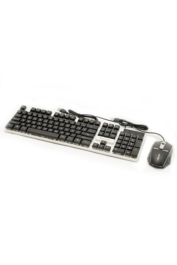 Sn-x202 Kablolu Işıklı Klavye Mouse Seti - 1