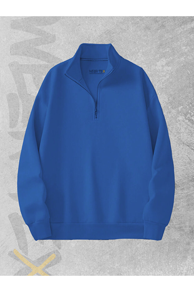 Half Zippered Rebel Riders Printed Unisex Unprinted Sweatshirt