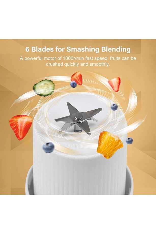 Mini Juice Taşınabilir Blender Şişe Smoothie, Shake Yapıcı, Mini Blender USB Şarj Edilebilir - 5