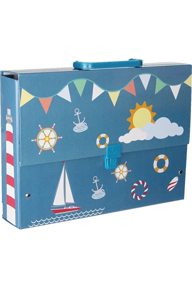 Noki Patterned - Box Folder with Handle - 1