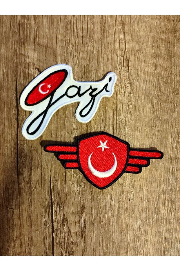 Atatürk signature, Gazi signature, Turkish flag patch, emblem, embroidery.