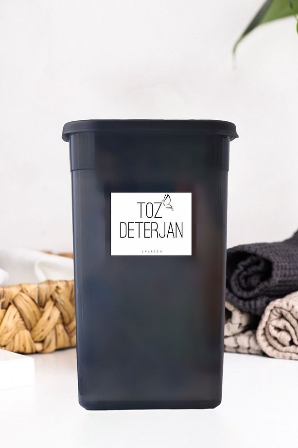 Toz Deterjan Etiketli Antrasit Deterjan Kutusu 3200ml - 1