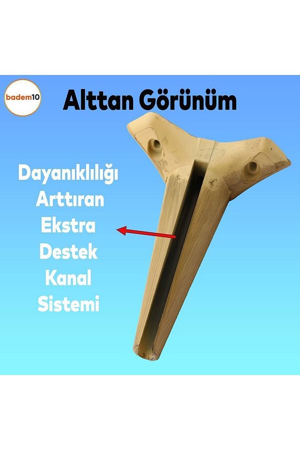 Aspen Lüks Mobilya Kanepe Koltuk Tv Ünitesi Konsol Yükseltici Ayağı Ayakları 20 Cm Ahşap Desenli - 2