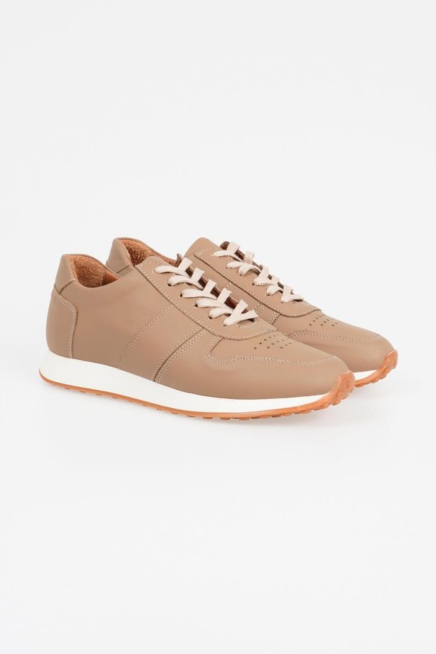 Genuine Leather Men's Lace-up Casual Sports Shoes Sneakers