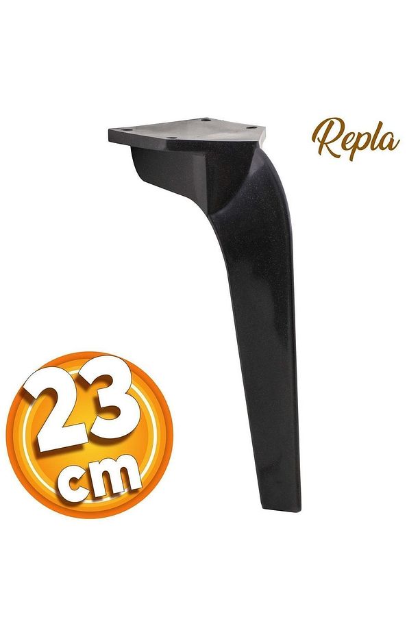 Repla Lüks Mobilya Kanepe Tv Ünitesi Koltuk Ayağı 23 Cm Siyah Konsol Ayakları - 7