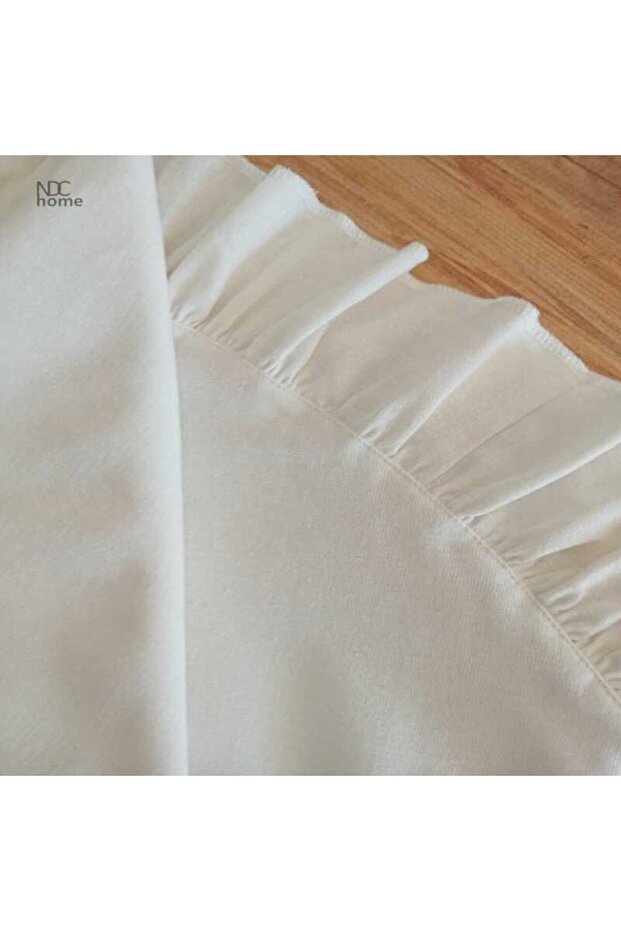 Linen Cream Raw Round Tablecloth - Refriged - 5