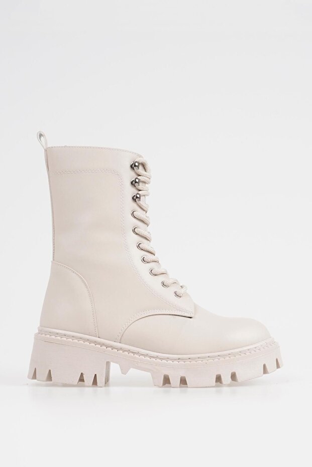 Women's Lace Up Boots Thick Toe Sole Shoes