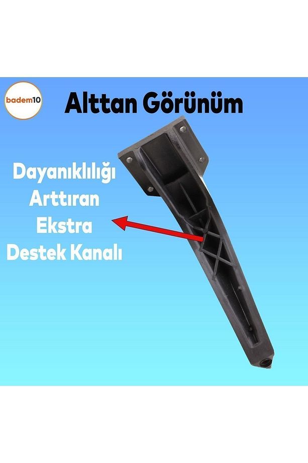 Repla Lüks Mobilya Kanepe Tv Ünitesi Koltuk Ayağı 23 Cm Siyah Konsol Ayakları - 3