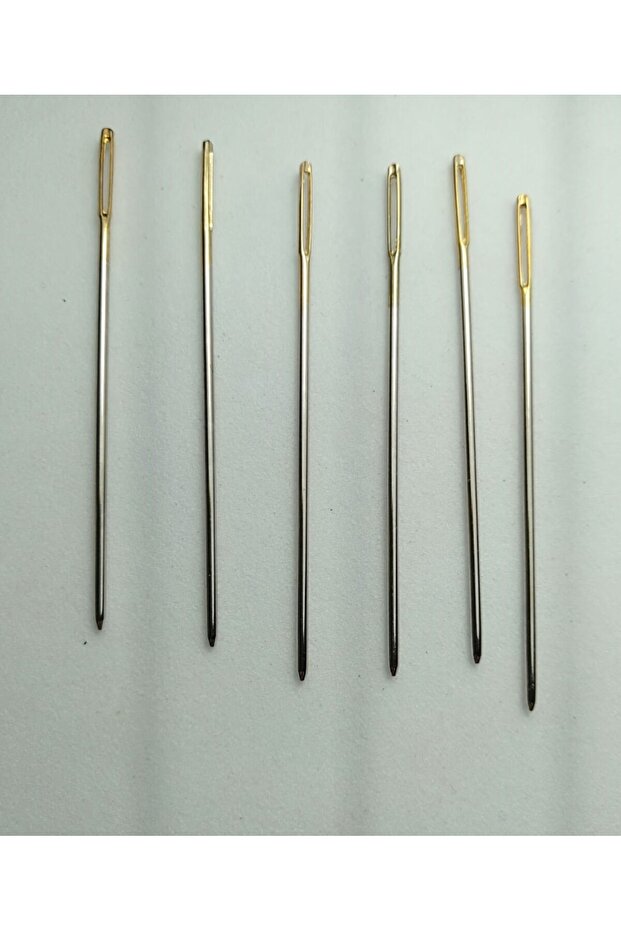 6 Pieces of Large Size Gold Etamin Tapestry Cross Stitch Needles
