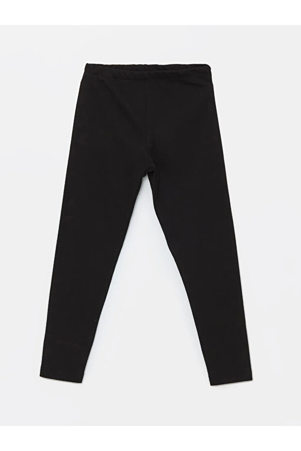 Yeni Siyah Beli Lastikli Basic Kız Çocuk İçlik - 1