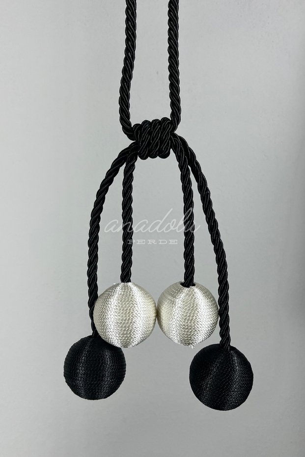 Curtain Holder with 4 Balls Cream Black Ceiling Luxury Cornice Bracket Single Piece Accessory