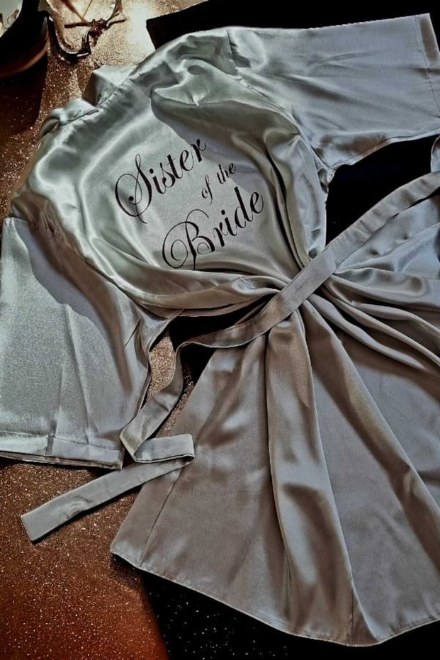 Bridesmaid Dressing Gown, Sister Of The Bride Written Dressing Gown, Bridesmaid Dressing Gown