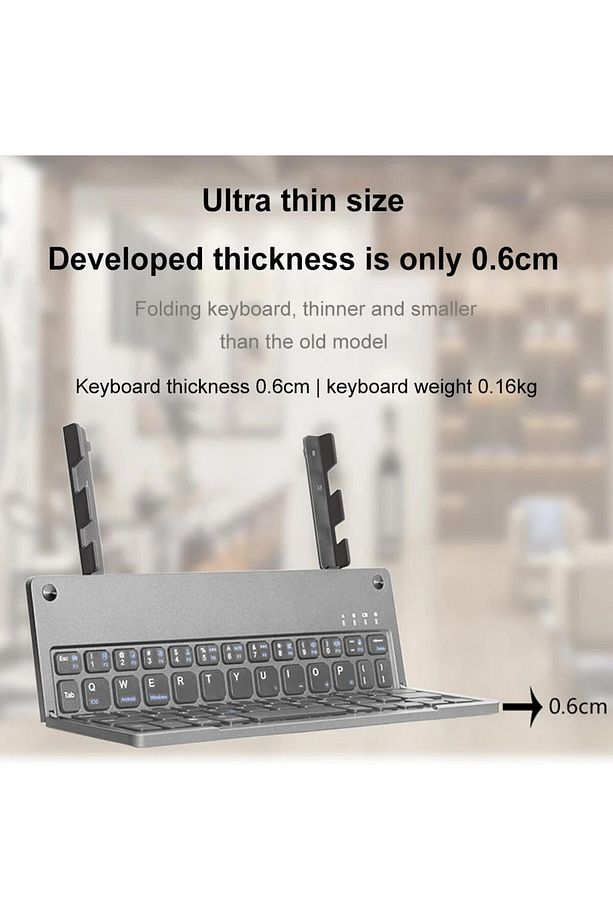 GTX Jaculus Spreadtrum T618 10.4" Uyumlu Kablosuz Bluetooth Şarjlı Kendinden Standlı Katlanır Klavye - 7