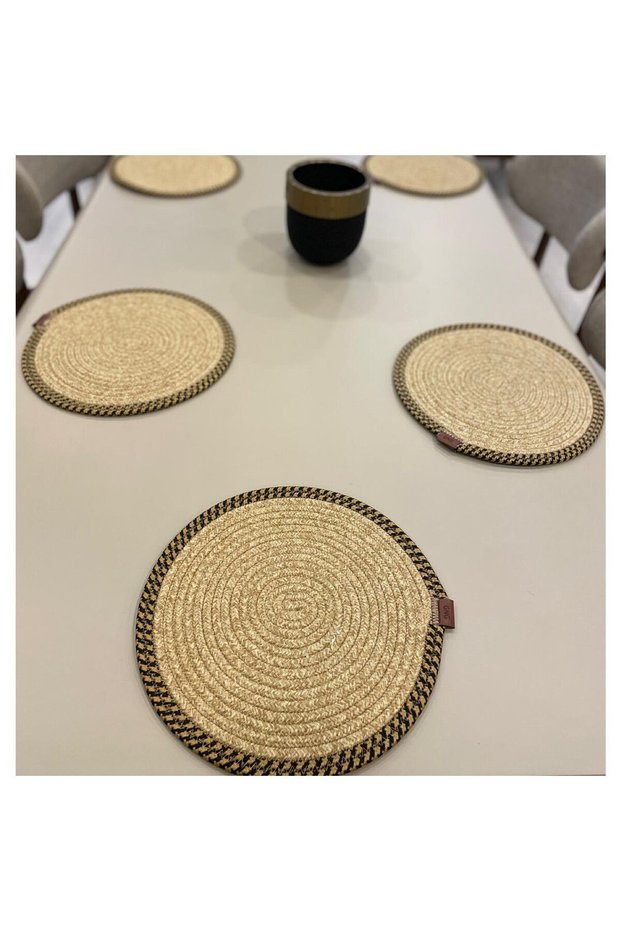 Gng Home Tesktil Jute Straw Framed Model Supla 6 Pieces American Service
