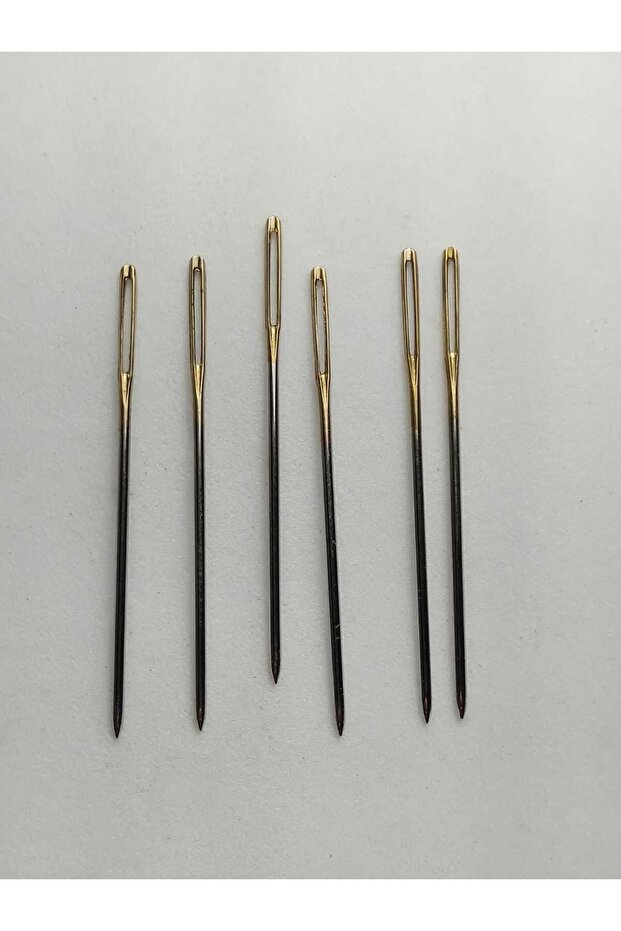 6 Pieces of Small Size Gold Etamin Tapestry Cross Stitch Needles