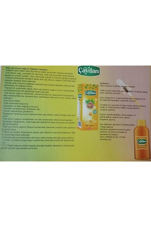 Çaydan Çay Tohumu Yağı 20 Ml - 3