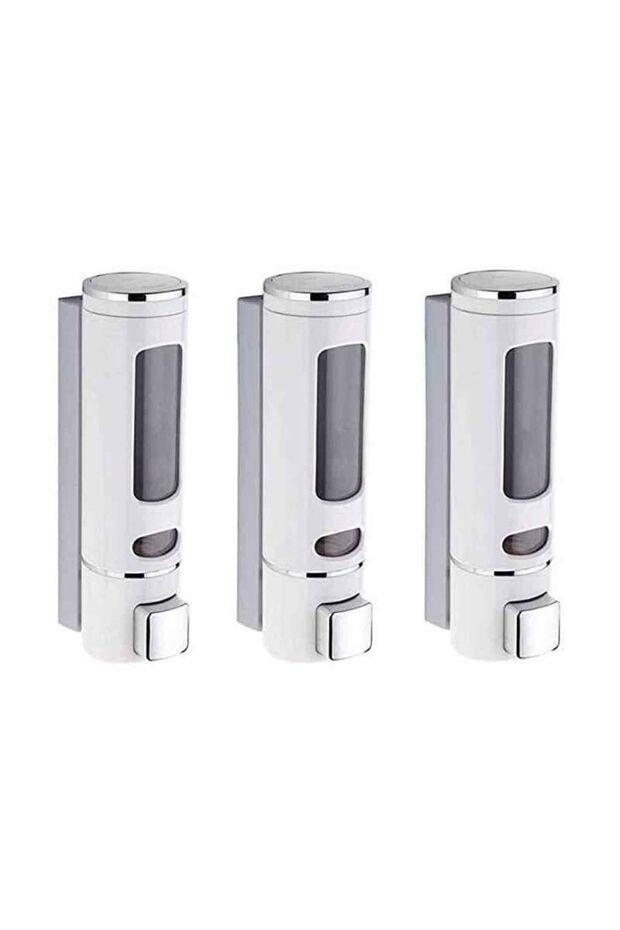 Wall Mounted Manual Soap Dispenser Liquid Sink Soap Dispenser Hand Soap White Color 3Pcs White Color