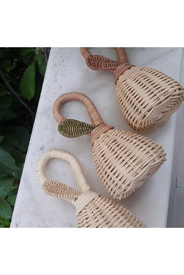 Baby Rattle Wooden Maracas 100% Organic Rattan