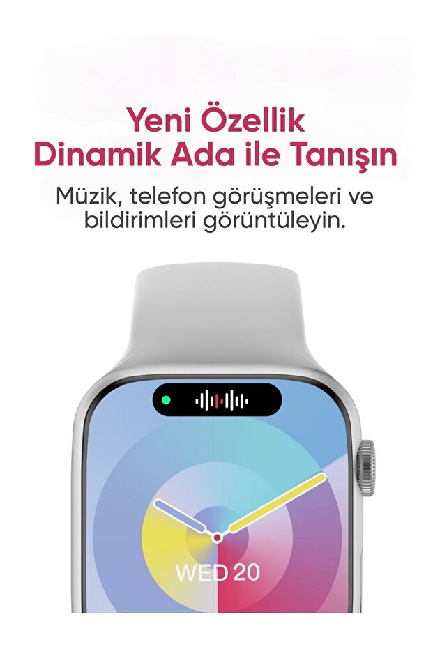 Watch 9 Pro Plus 2GB Hafızalı Android ve İphone Uyumlu Pembe (Rose-Gold) Akıllı Saat - 8