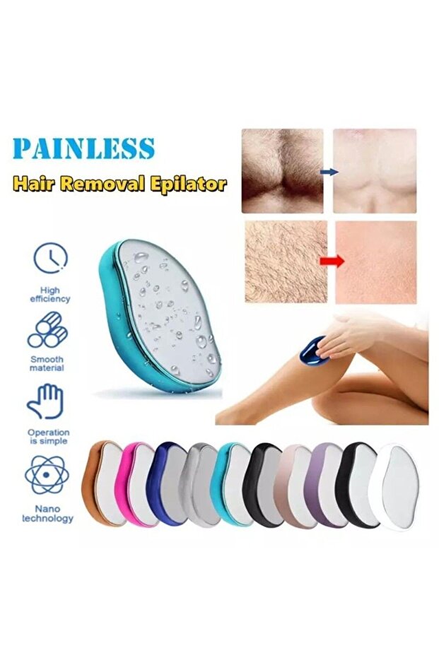 Genel Markalar Nanopro Unisex Hijyenik Kişisel Bakım Epilatör Taşı Kılları Ovalayarak Alan Nano Acısız Epilatör