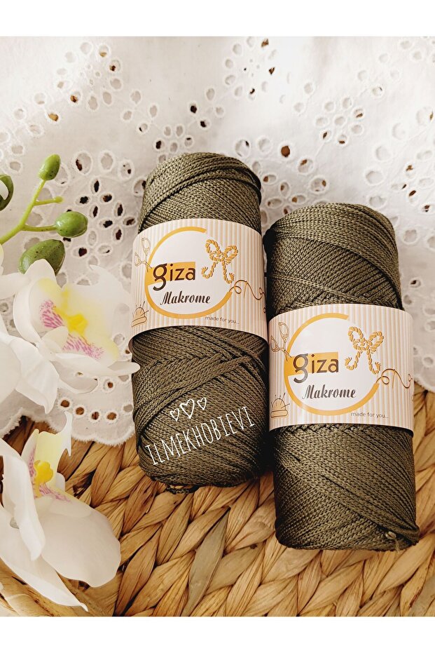 Polyester Makrome İpi Soft 2mm 100gr Haki - 1