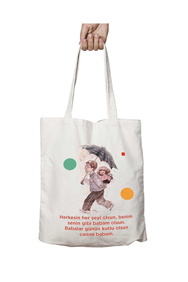 May My Dad Be Like Yours, Two Sides Lasting Washable School Beach Shoulder Tote Bag