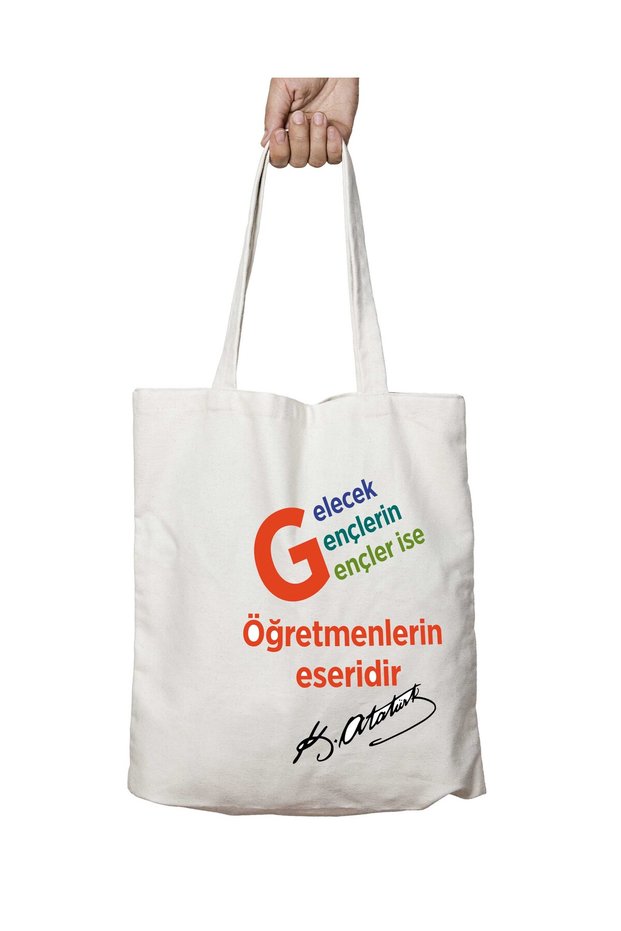 Happy Teacher's Day Two Sides Lasting Washable School Beach Shoulder Tote Bag