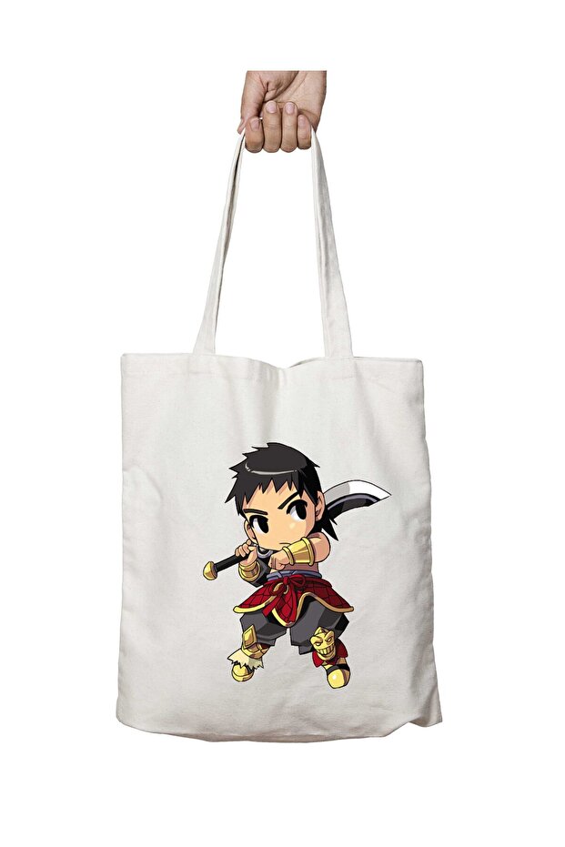Metin2 Guerreiro2 Two Sides Permanent Washable School Beach Shoulder Cloth Bag
