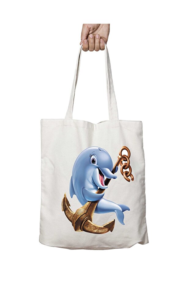 Yunus Çapa Two Sides Permanent Washable School Beach Shoulder Tote Bag