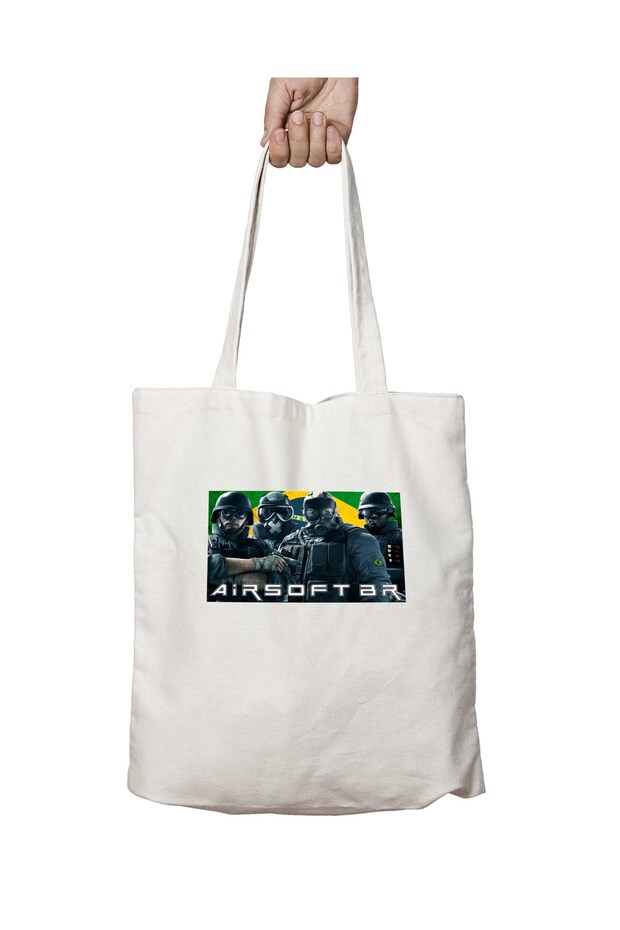 Airsoft Brazil Two Sides Permanent Washable School Beach Shoulder Cloth Bag