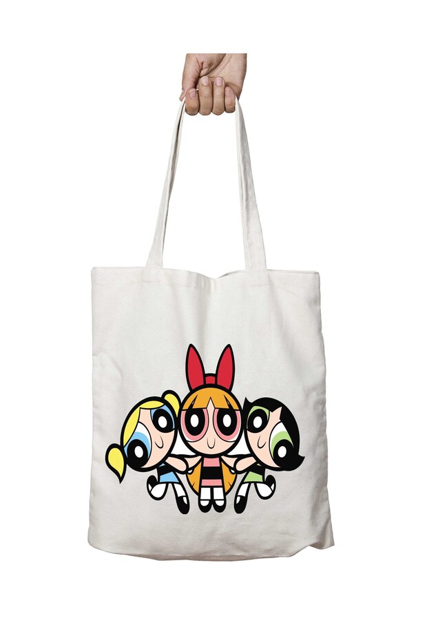 Powerpuff Girls Two Sides Washable School Beach Shoulder Tote Bag