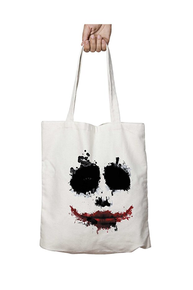 Joker Dark Knight Two Sides Permanent Washable School Beach Shoulder Cloth Bag