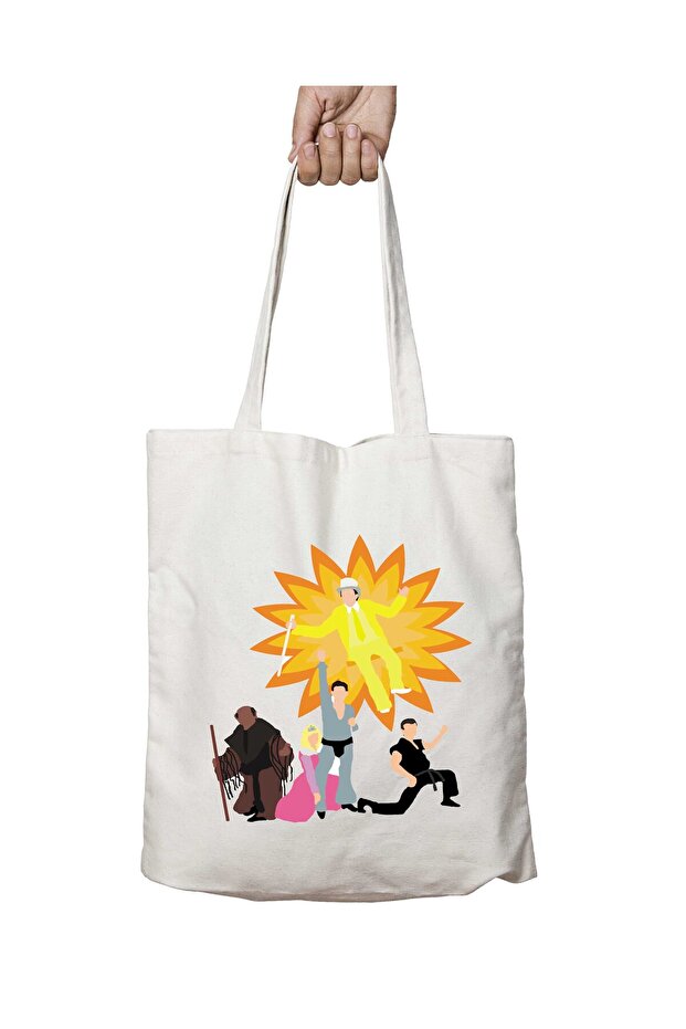 Dayman, Ahhhah Two Sides Permanent Washable School Beach Shoulder Tote Bag