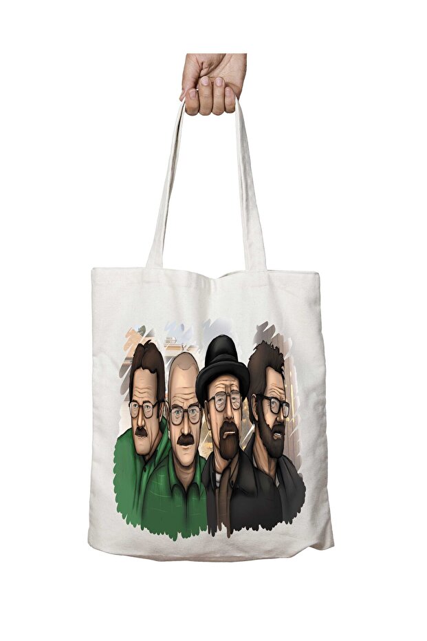 Breaking Bad Walter White1 Two Sides Washable School Beach Shoulder Tote Bag