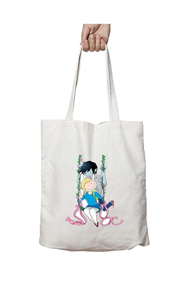 Adventure Time (2) Two Sides Washable School Beach Shoulder Tote Bag