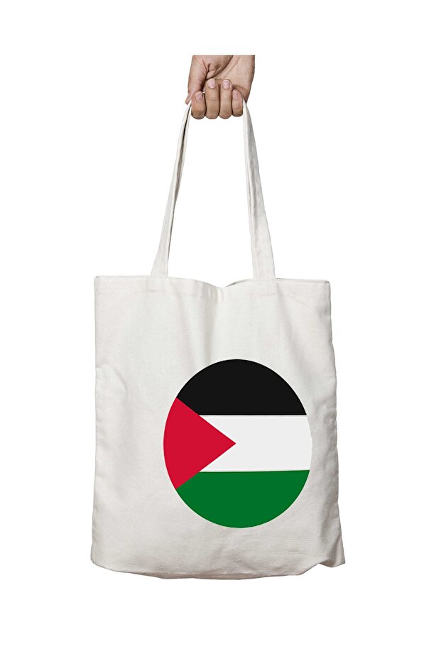 Palestinian Flag Two Sides Durable Washable School Beach Shoulder Tote Bag