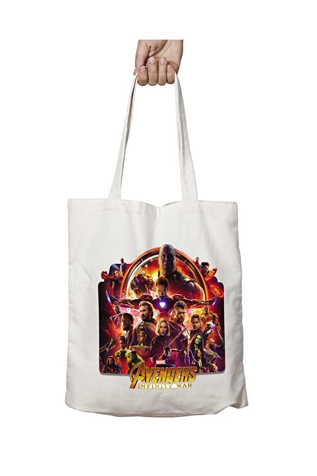 Marvel Avengers Infinity Wars - Two Sides Lasting and Washable Shoulder Tote Bag