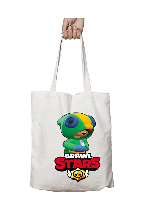 Brawl Stars Leon Best Selling Logo Two-Sided Washable School Beach Shoulder Tote Bag